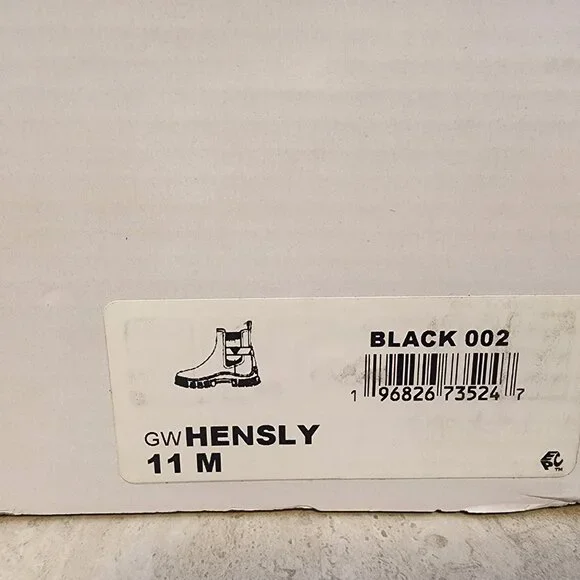 GUESS Womens Hensly Lug Sole Black- Faux Leather- Polyureth 11M - A002 - Picture 8 of 9